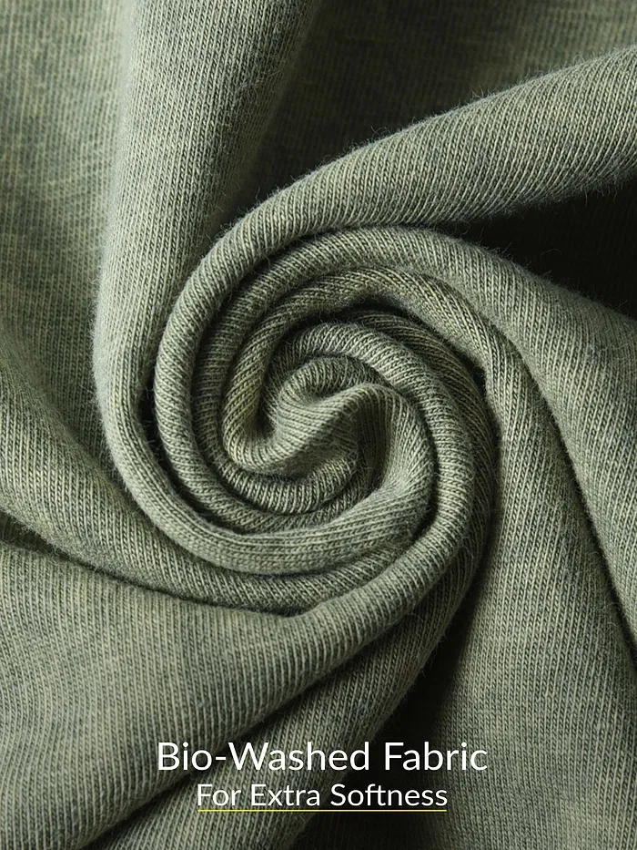 Tea Green Acid Wash Oversized T-Shirts for Men
