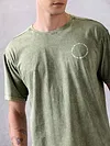 Tea Green Acid Wash Oversized T-Shirts for Men
