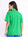 Teach Peace Printed Oversized T-shirt for Women