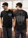 Today Printed Black Oversized T-shirt for Men