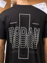 Today Printed Black Oversized T-shirt for Men