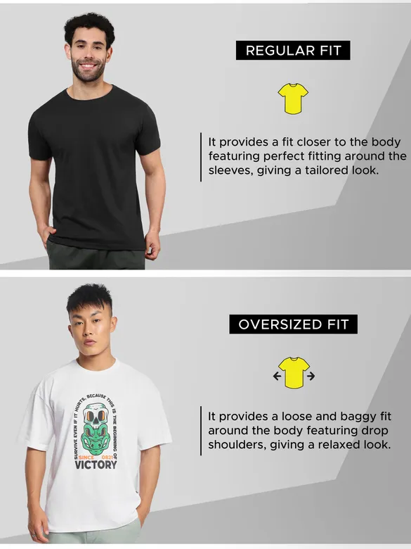 Victory Printed Oversized T-shirt for Men