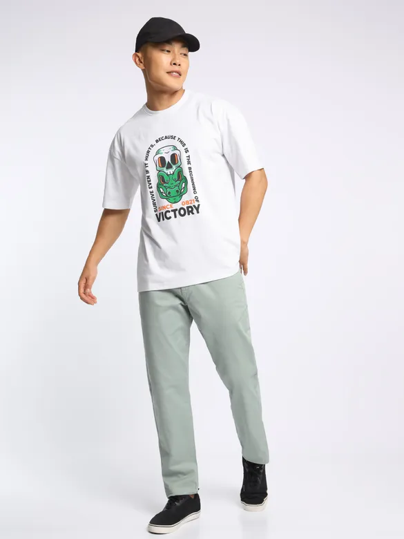 Victory Printed Oversized T-shirt for Men