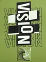 Vision Printed Green Oversized T-shirt for Men