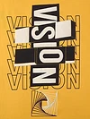 Vision Printed Yellow Oversized T-shirt for Men