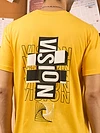 Vision Printed Yellow Oversized T-shirt for Men