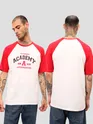 White-Red Raglan Oversized T-shirt for Men