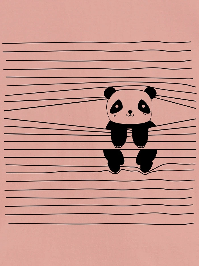 Peeping Panda T-shirt For Girls