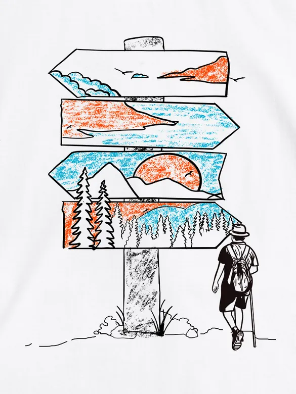 Travel Signboard T-shirts for Girls