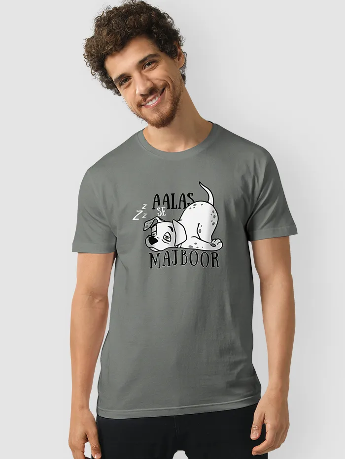 Aalas se Majboor Half Sleeve T-shirt for Men