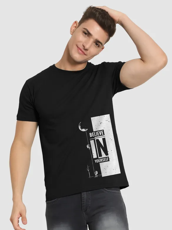 Astronaut Motivational Printed T-shirt for Men
