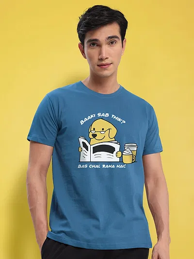 Men's T Shirts - Printed Half Sleeves, 
