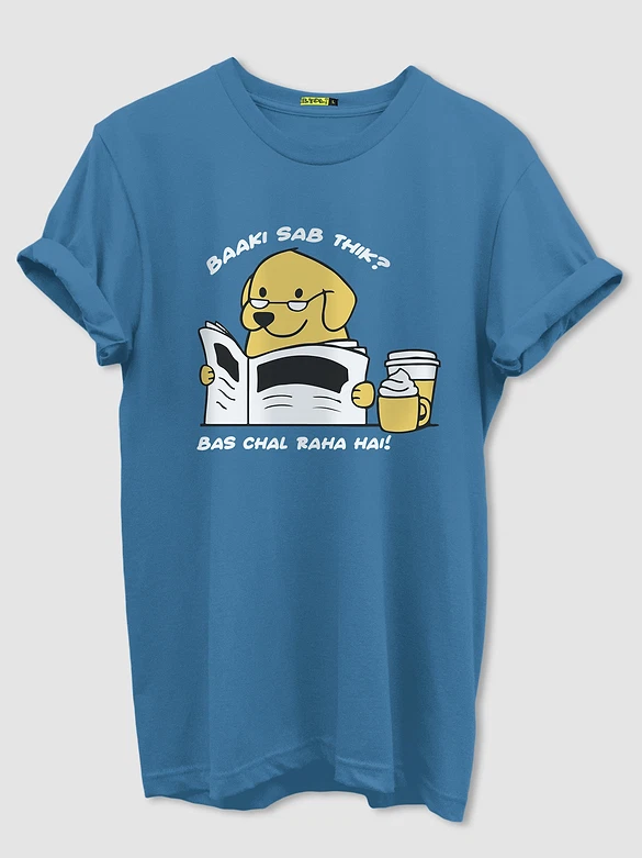 Baki Sab Theek Half Sleeve T-shirt for Men