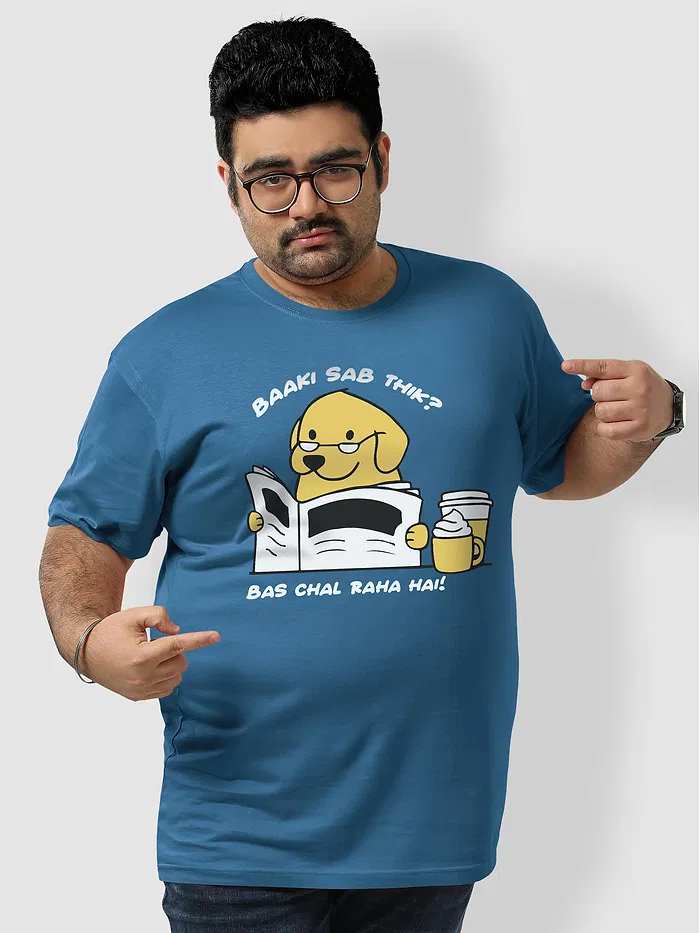 Baki Sab Theek Plus Size T shirts