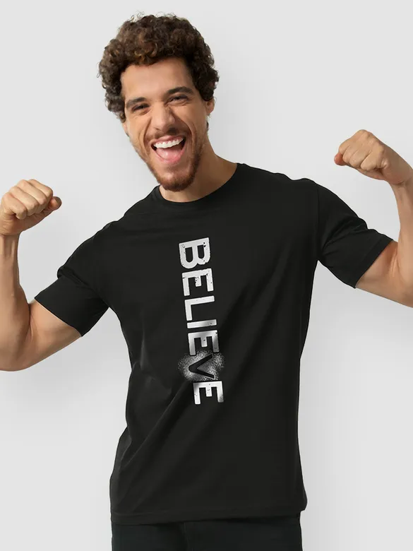 Believe Half Sleeve T-shirt for Men