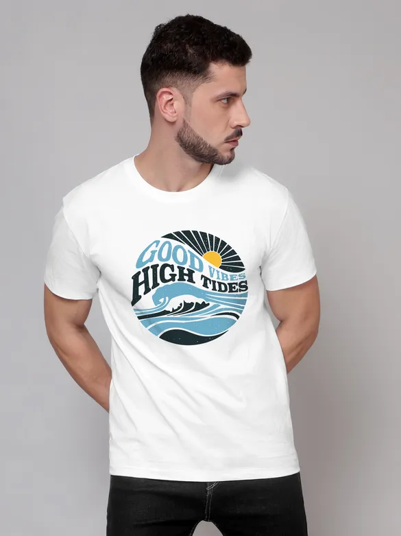Good Vibes Half Sleeve T-shirt for Men