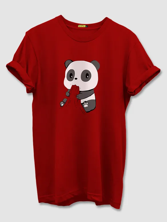 Hungry Panda Half Sleeve T-shirt for Men