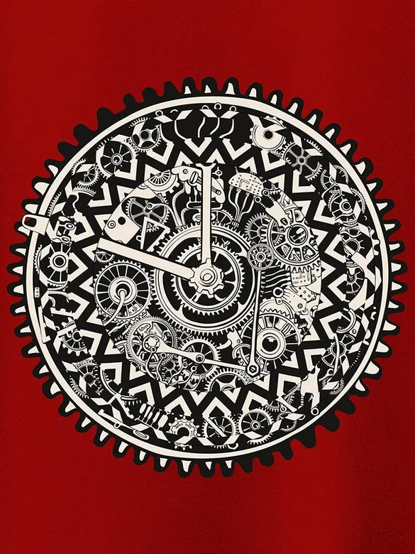 Illusion Watch Printed Half Sleeve T-Shirt For Men