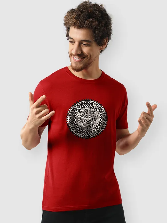 Illusion Watch Printed Half Sleeve T-Shirt For Men