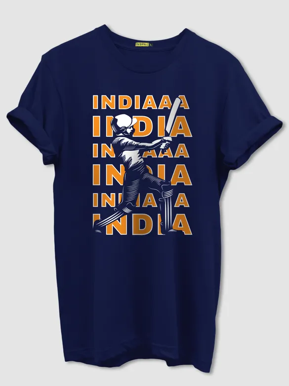 Indian Cricket Half Sleeve T-shirt for Men