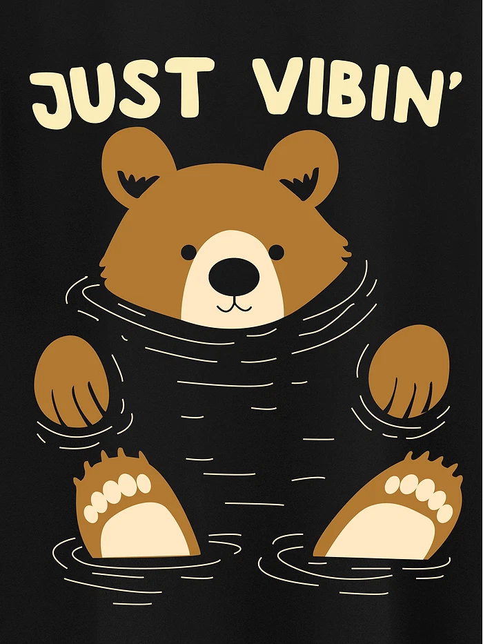 Just Vibin Half Sleeve T-shirt for Me