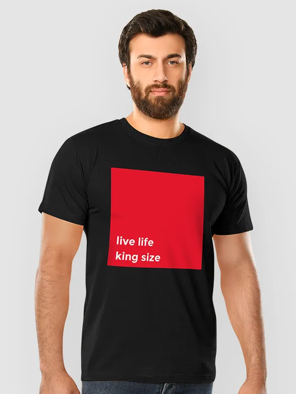 King Life Half Sleeve T-shirt for Men