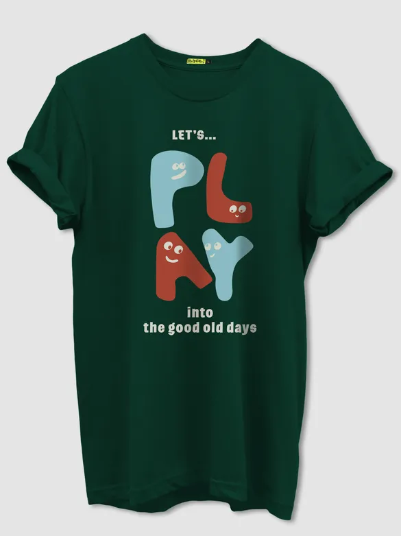 Let's Play Half Sleeve T-shirt for Men