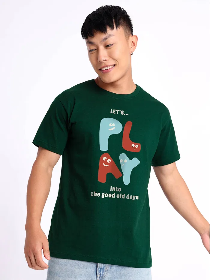 Let's Play Half Sleeve T-shirt for Men