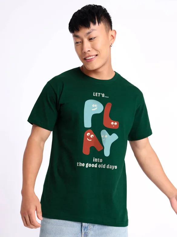 Let's Play Half Sleeve T-shirt for Men