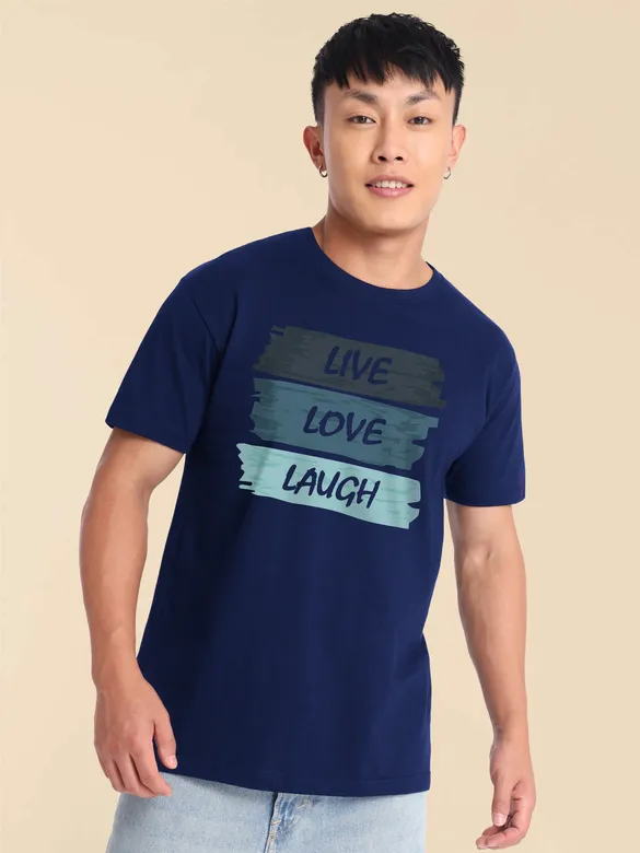 Live Love Laugh Printed T-shirt for Men