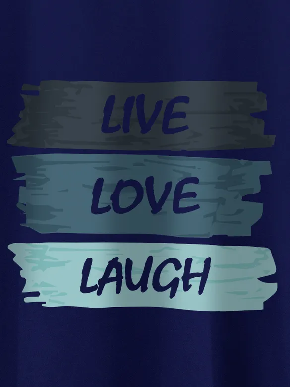 Live Love Laugh Printed T-shirt for Men