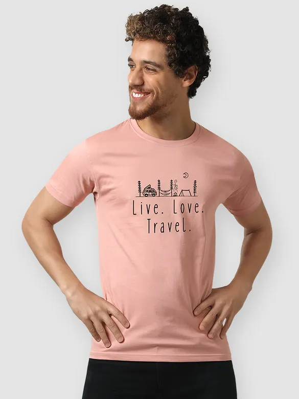 Live Love Travel T-shirt for Men