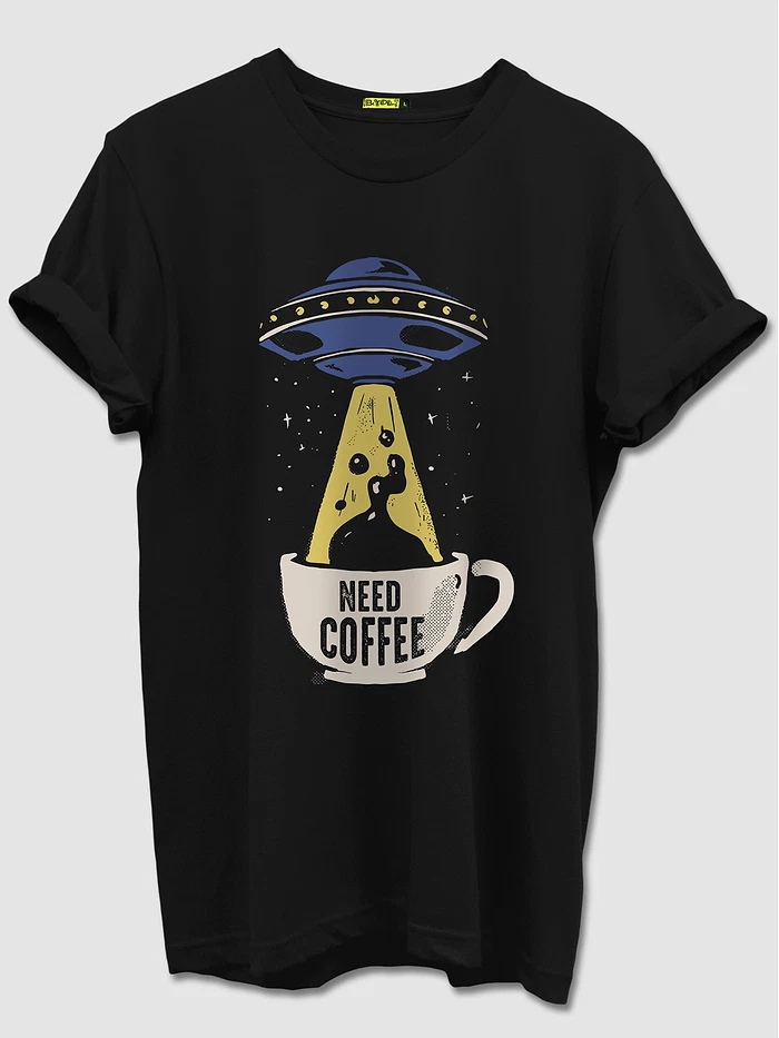 Need Coffee Half Sleeve T-shirt for Men