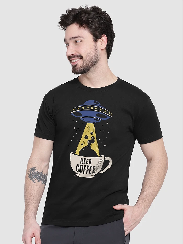 Need Coffee Half Sleeve T-shirt for Men