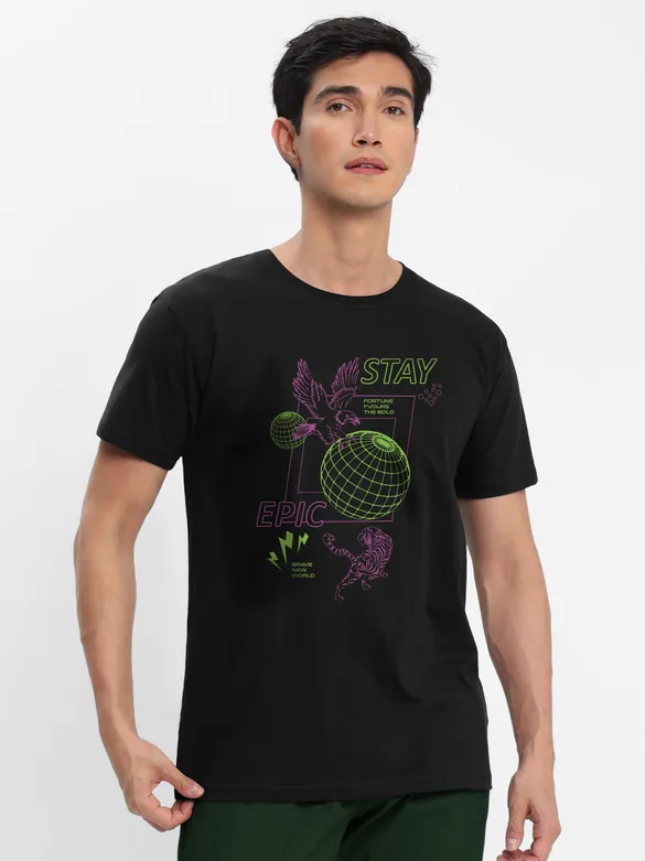 Stay Epic Half Sleeve T-shirt for Men