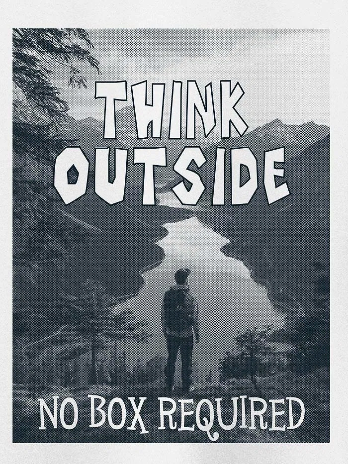 Think Outside The Box T-shirt for Men