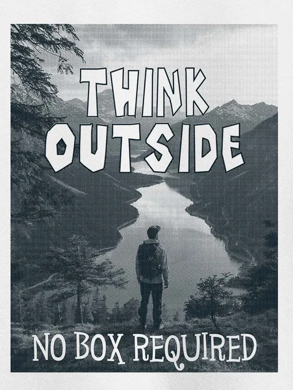 Think Outside The Box T-shirt for Men