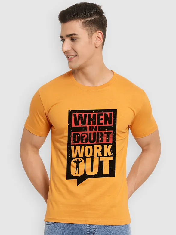 Orange Workout T-shirt for Men