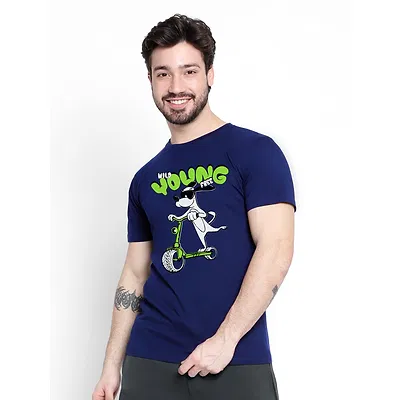 Wild Young Free Half Sleeve T-shirt for Men