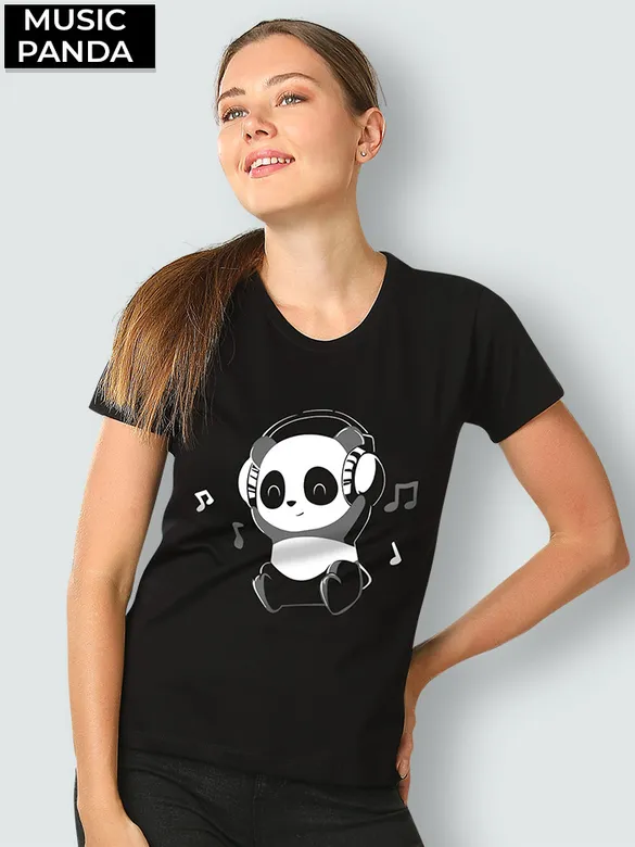 Naughty Panda Women Printed Combo T-shirts