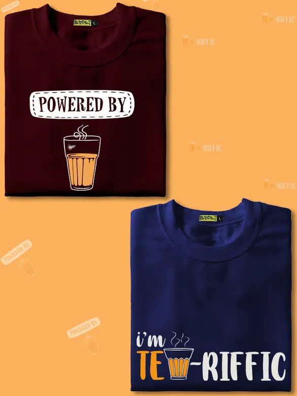 Pack of 2 - Chai Printed Combo T-shirt
