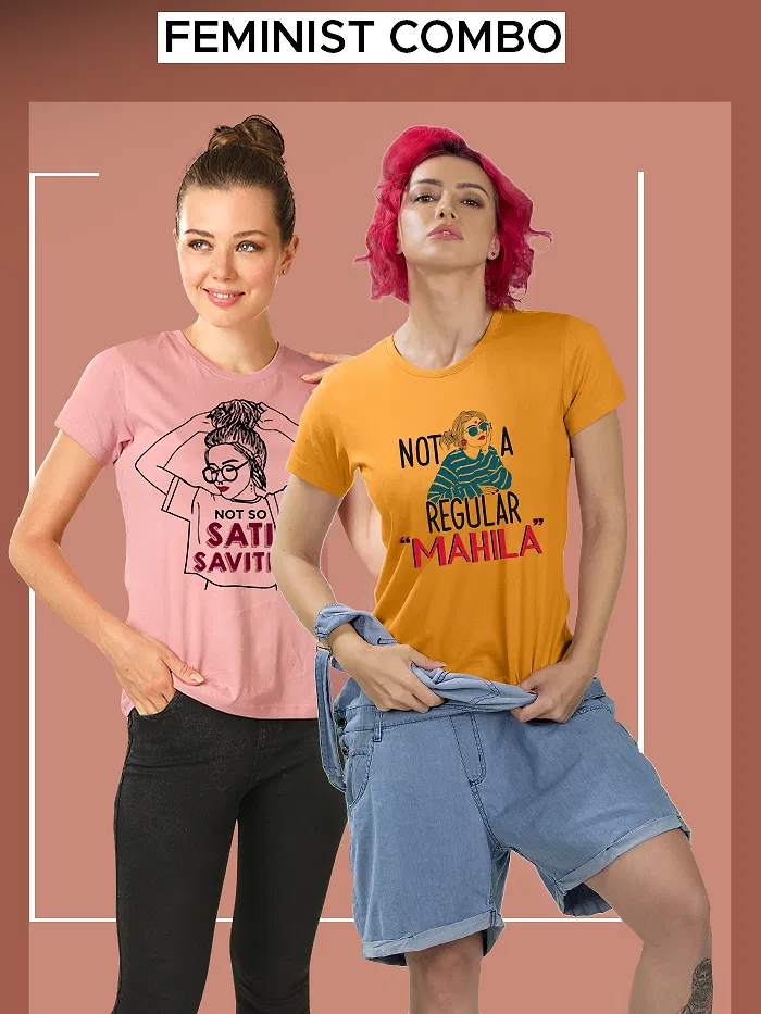 Sati savitri Mahila Combo T-shirt Pack Of 2