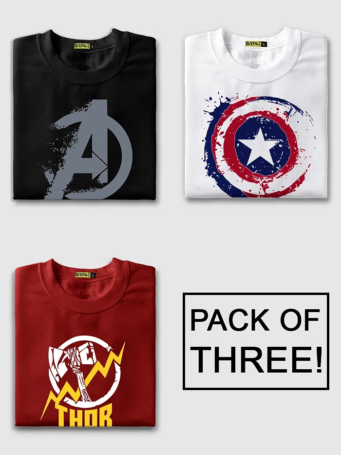 Marvel Combo T-shirt - Pack of Three