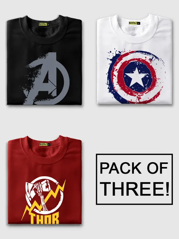 Marvel Combo T-shirt - Pack of Three