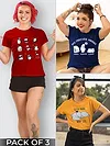 Sleepy Printed Combo T-shirts