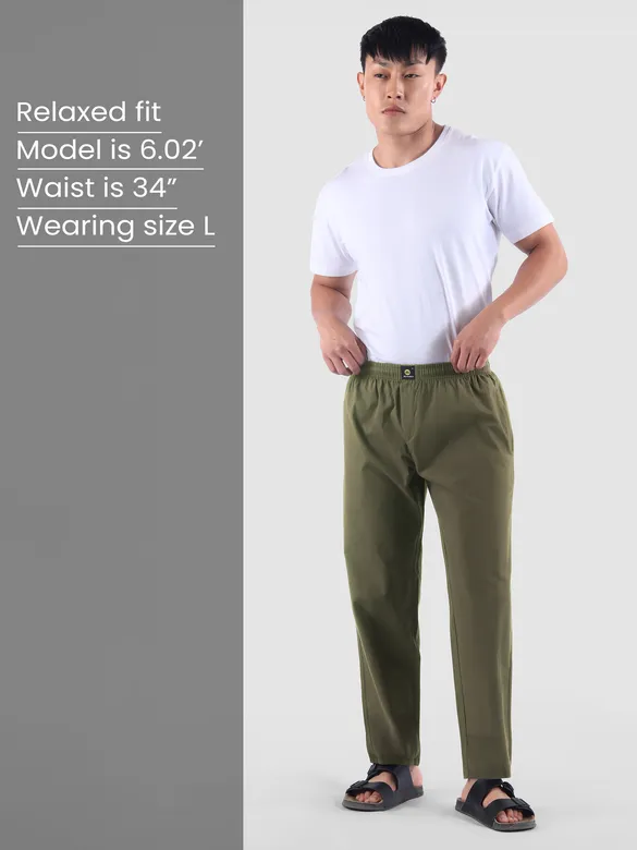 Army Green Regular-fit Pyjamas