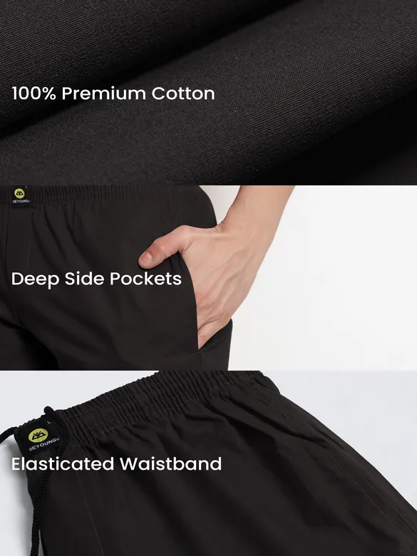 Black Regular-fit Pajamas