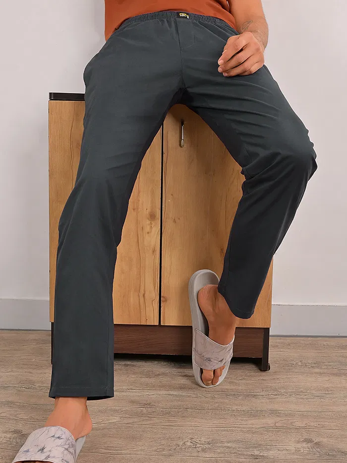 Dark Grey Regular-fit Pajamas
