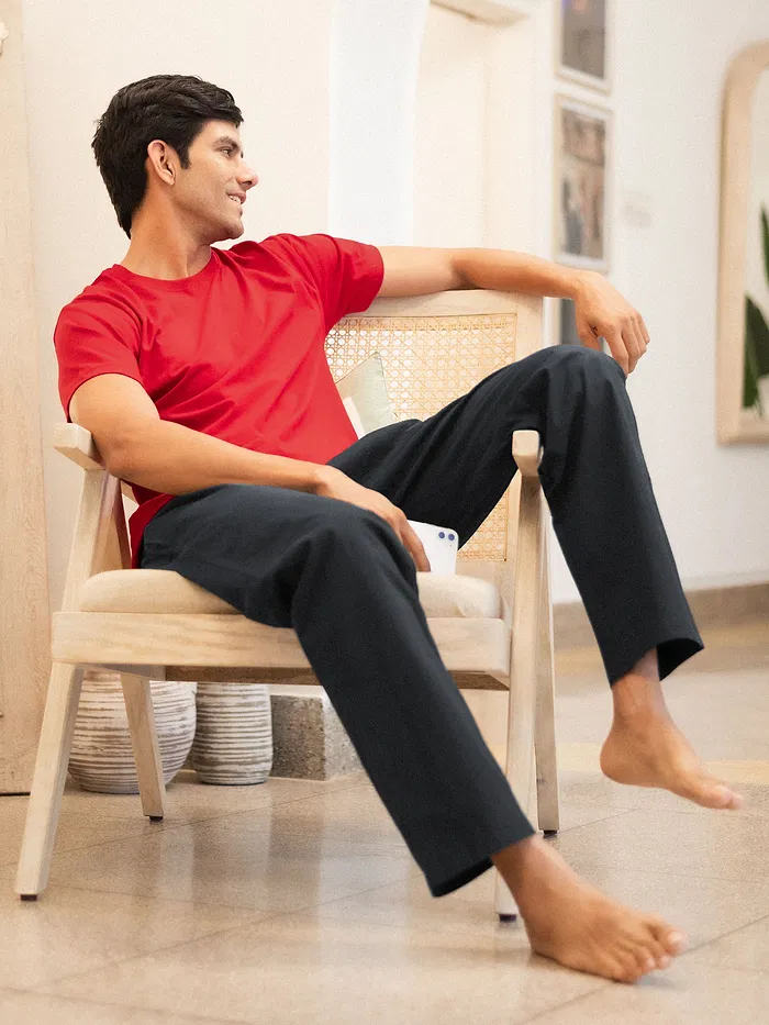 Dark Grey Regular-fit Pajamas