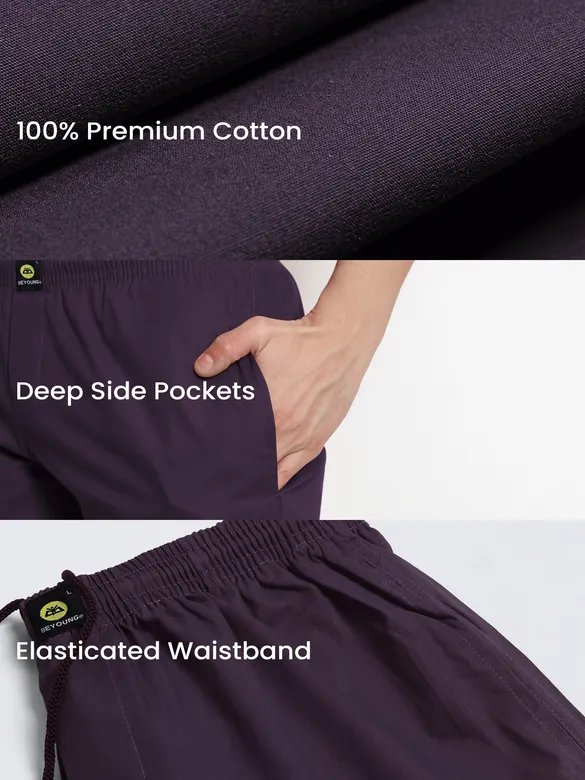 Dark Violet Pyjama for Men